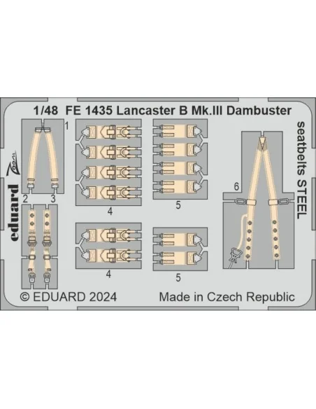 Lancaster B Mk.III Dambuster PART I, 1/48 - Eduard Accessories BIG4...
