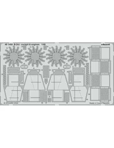 B-24J PART I HOBBY BOSS, 1/48 - Eduard Accessories BIG49423