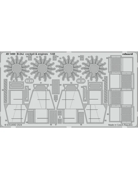 B-24J PART I HOBBY BOSS, 1/48 - Eduard Accessories BIG49423