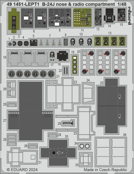 [NO_DESC] B-24J PART I HOBBY BOSS, 1/48 - Eduard Accessories BIG49423