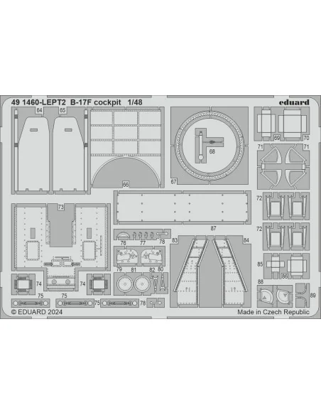 B-17F alternate nose (frame X) PART I, 1/48 - Eduard Accessories BI...