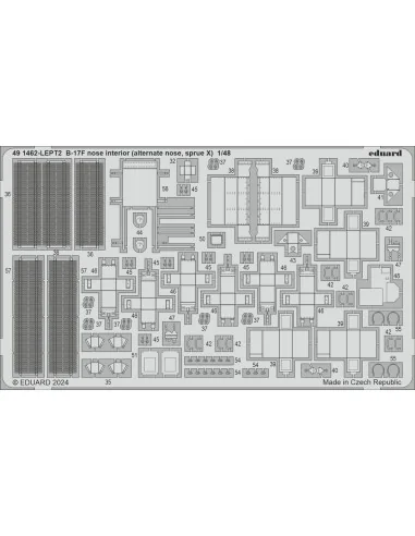 B-17F alternate nose (frame X) PART I, 1/48 - Eduard Accessories BI...