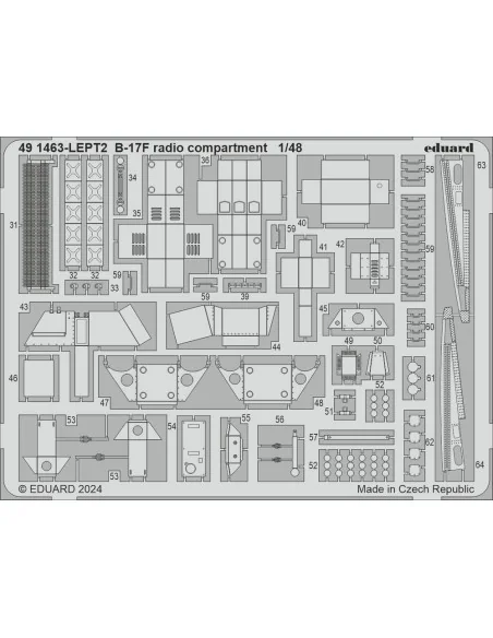 B-17F alternate nose (frame X) PART I, 1/48 - Eduard Accessories BI...