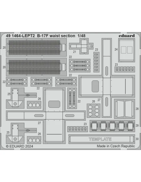 B-17F regular nose PART I, 1/48 - Eduard Accessories BIG49427