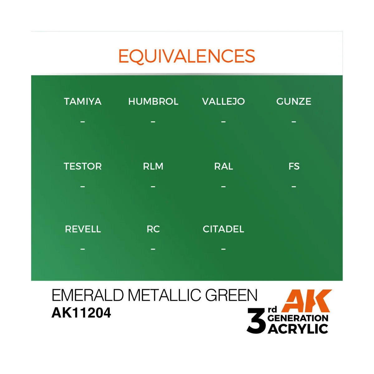 Emerald Metallic Green 17ml - AK Interactive AK11204
