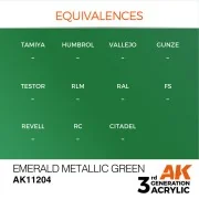 Emerald Metallic Green 17ml - AK Interactive AK11204 Emerald Metallic Green 17ml - AK Interactive AK11204