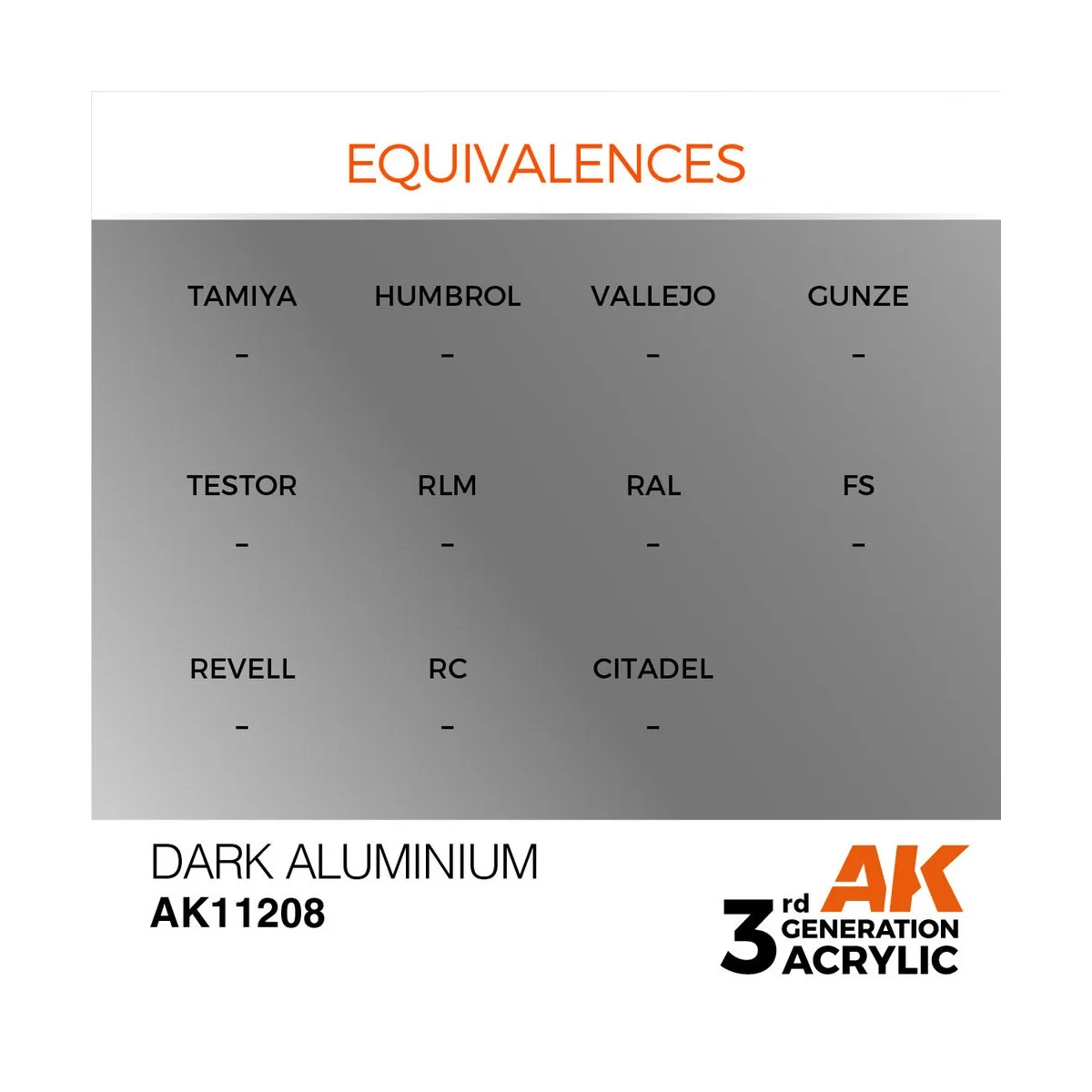 Dark Aluminium 17ml - AK Interactive AK11208