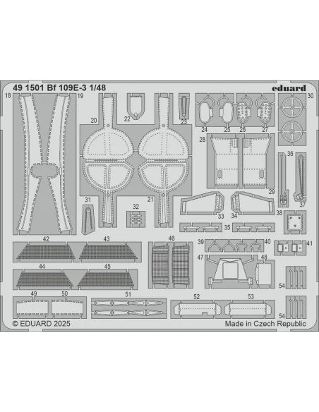 Bf 109E-3 HOBBY BOSS, 1/48 - Eduard Accessories BIG49444