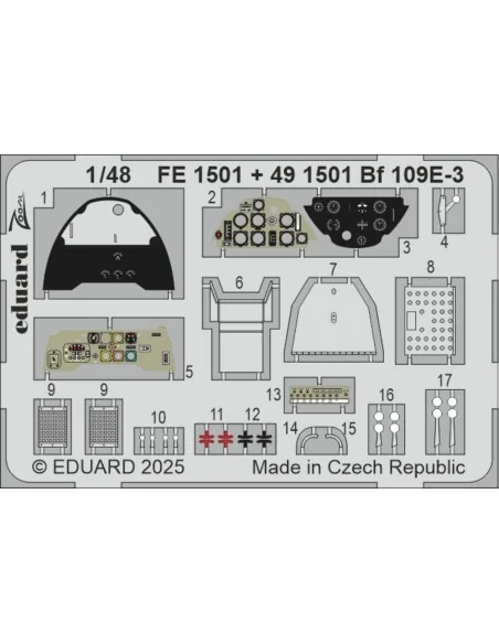 [NO_DESC] Bf 109E-3 HOBBY BOSS, 1/48 - Eduard Accessories BIG49444