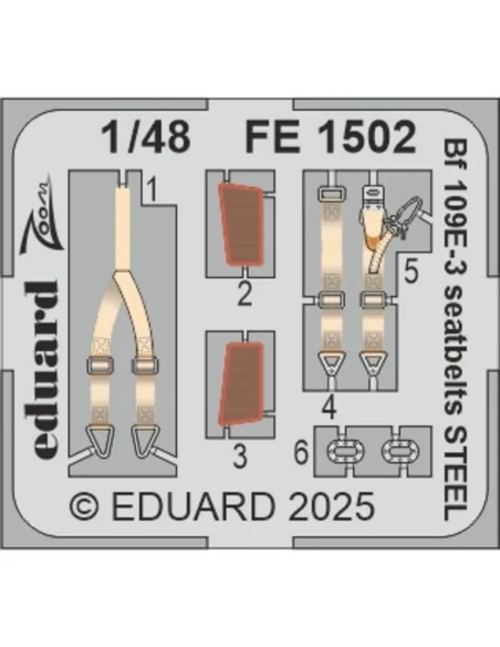 Bf 109E-3 HOBBY BOSS, 1/48 - Eduard Accessories BIG49444