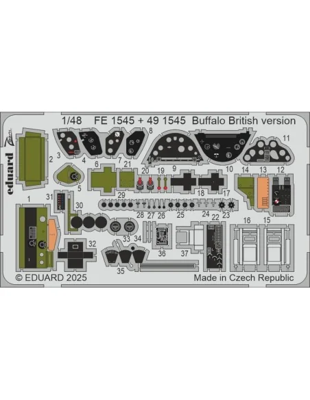 Buffalo British version for Tamiya, 1/48 - Eduard Accessories BIG49463