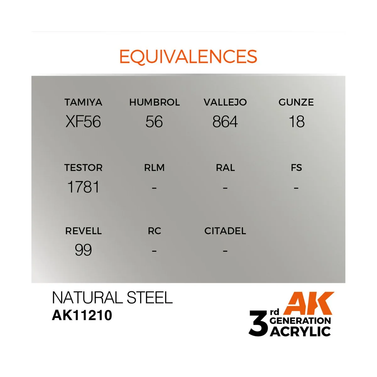 Natural Steel 17ml - AK Interactive AK11210