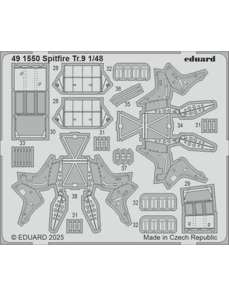 Spitfire Tr.9 for Airfix, 1/48 - Eduard Accessories BIG49466