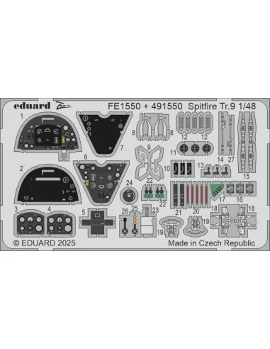 [NO_DESC] Spitfire Tr.9 for Airfix, 1/48 - Eduard Accessories BIG49466