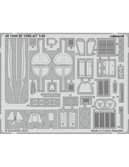 Bf 109E-4/7 for Tamiya, 1/48 - Eduard Accessories BIG49467
