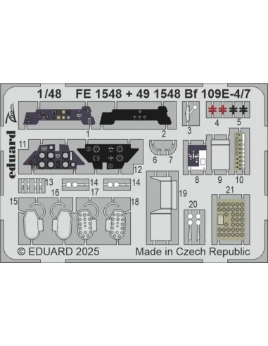 Bf 109E-4/7 for Tamiya, 1/48 - Eduard Accessories BIG49467