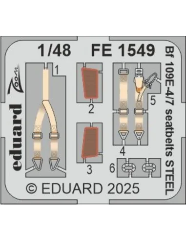 Bf 109E-4/7 for Tamiya, 1/48 - Eduard Accessories BIG49467