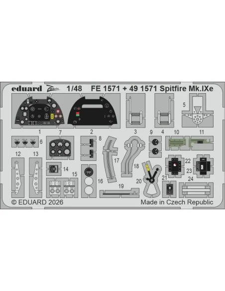 Spitfire Mk.Ixe for Airfix, 1/48 - Eduard Accessories BIG49474
