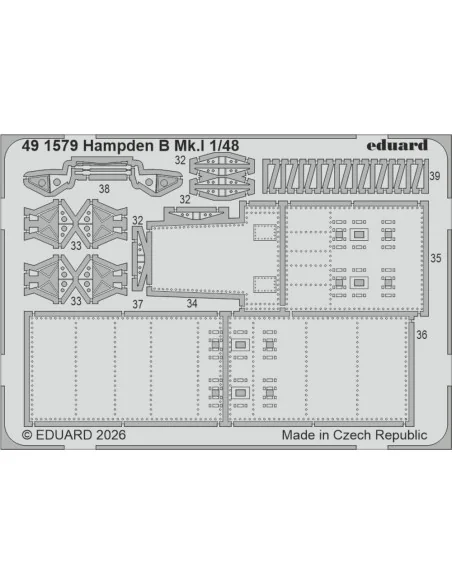 Hampden B Mk.I 1/48 for ICM, 1/48 - Eduard Accessories BIG49475
