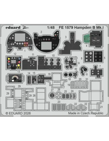 [NO_DESC] Hampden B Mk.I 1/48 for ICM, 1/48 - Eduard Accessories BI...