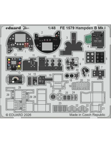 Hampden B Mk.I 1/48 for ICM, 1/48 - Eduard Accessories BIG49475
