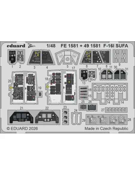 F-16I SUFA for Great Wall Hobby, 1/48 - Eduard Accessories BIG49477