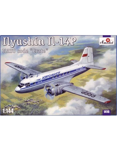 Ilyushin IL-14P Crate Soviet civil airc., 1/144 - Amodel AMO1416