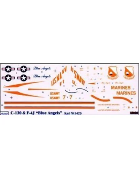 [NO_DESC] C-130 & F4J 'Blue Angel' Aerobatic team, 1/144 - Amodel A...