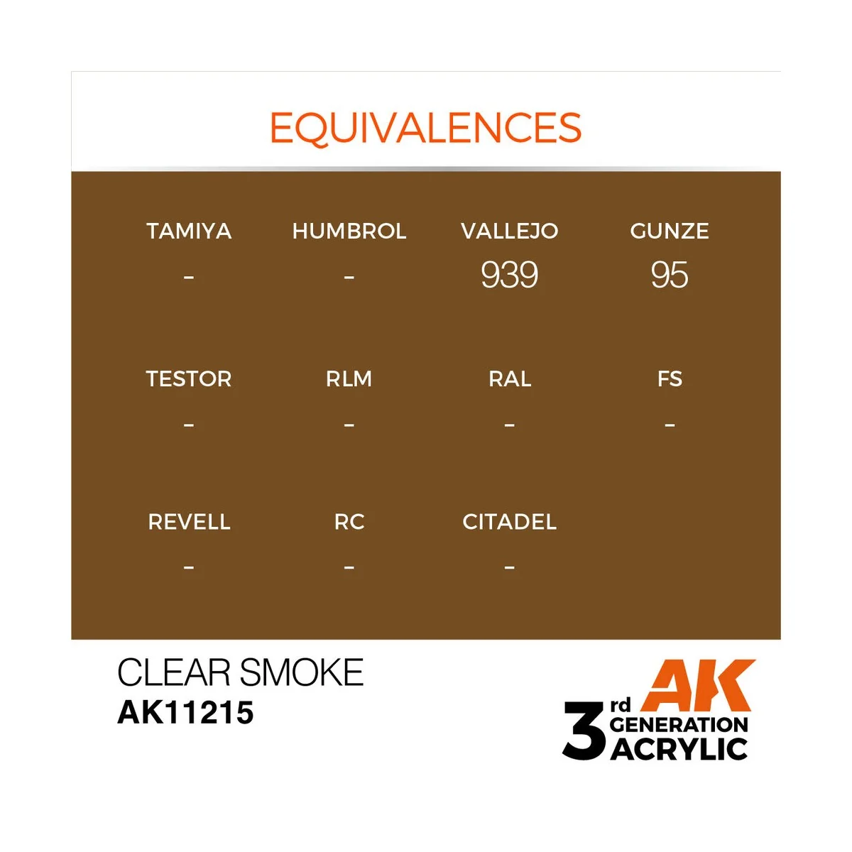 Clear Smoke 17ml - AK Interactive AK11215 Clear Smoke 17ml - AK Interactive AK11215
