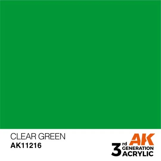 Clear Green 17ml - AK Interactive AK11216 Clear Green 17ml - AK Interactive AK11216