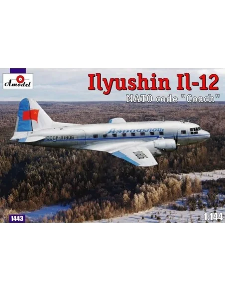 Ilyushin IL-12 'Coach' Soviet cargo air., 1/144 - Amodel AMO1443