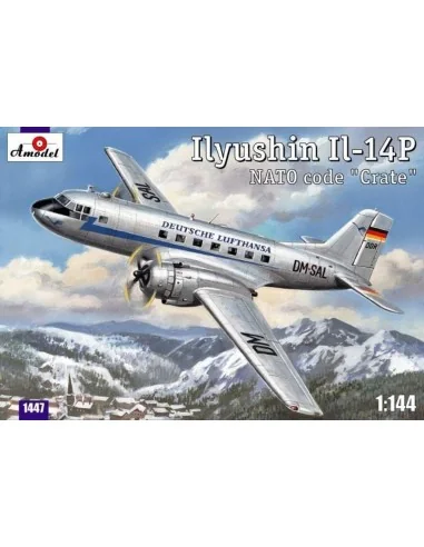 Ilyushin IL-14P DDR Lufthansa civil airc, 1/144 - Amodel AMO1447