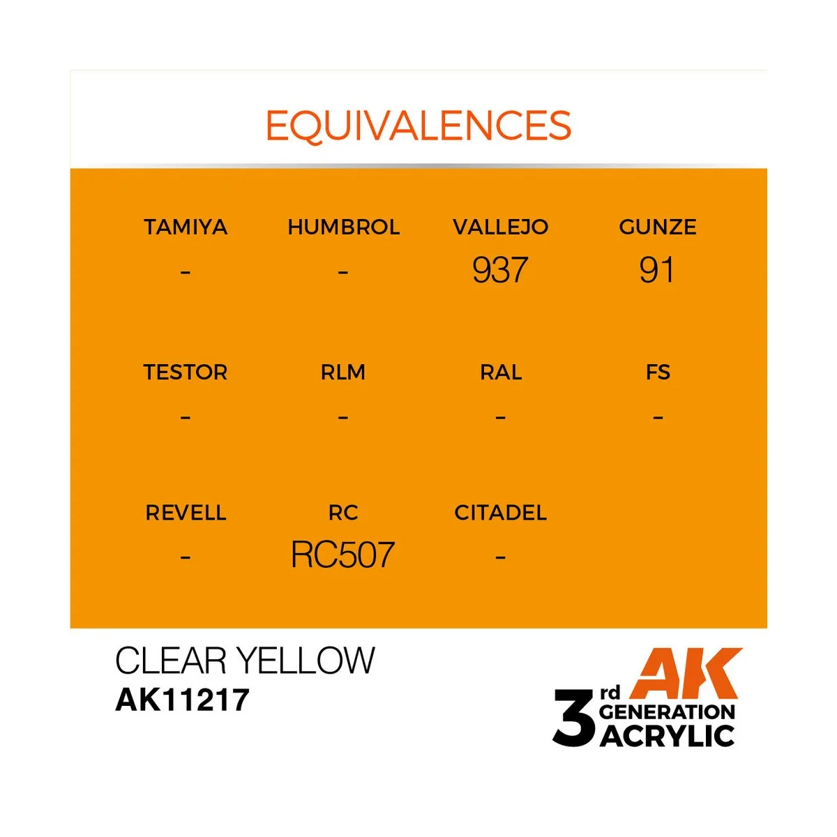 Clear Yellow 17ml - AK Interactive AK11217