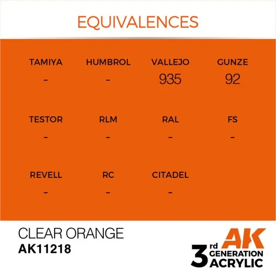 Clear Orange 17ml - AK Interactive AK11218