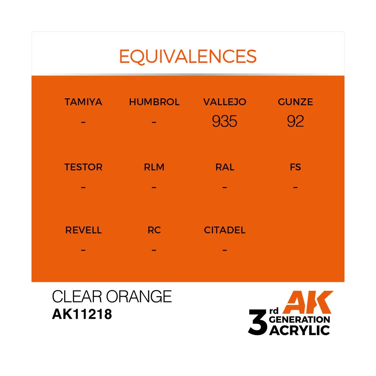 Clear Orange 17ml - AK Interactive AK11218