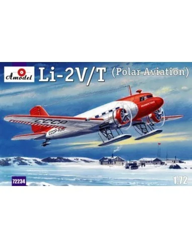 Lisunow Li-2V/T Soviet polar aircraft, 1/72 - Amodel AMO72234