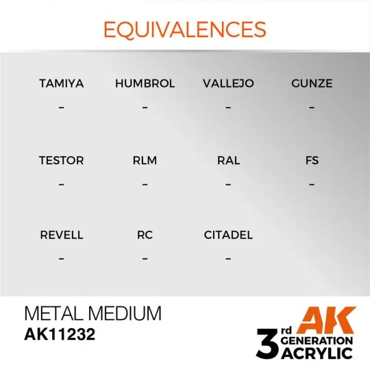 Metal Medium 17ml - AK Interactive AK11232 Metal Medium 17ml - AK Interactive AK11232