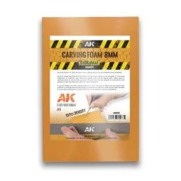 CARVING FOAM 8MM A4 SIZE (305 x 228 MM) - AK Interactive AK8095