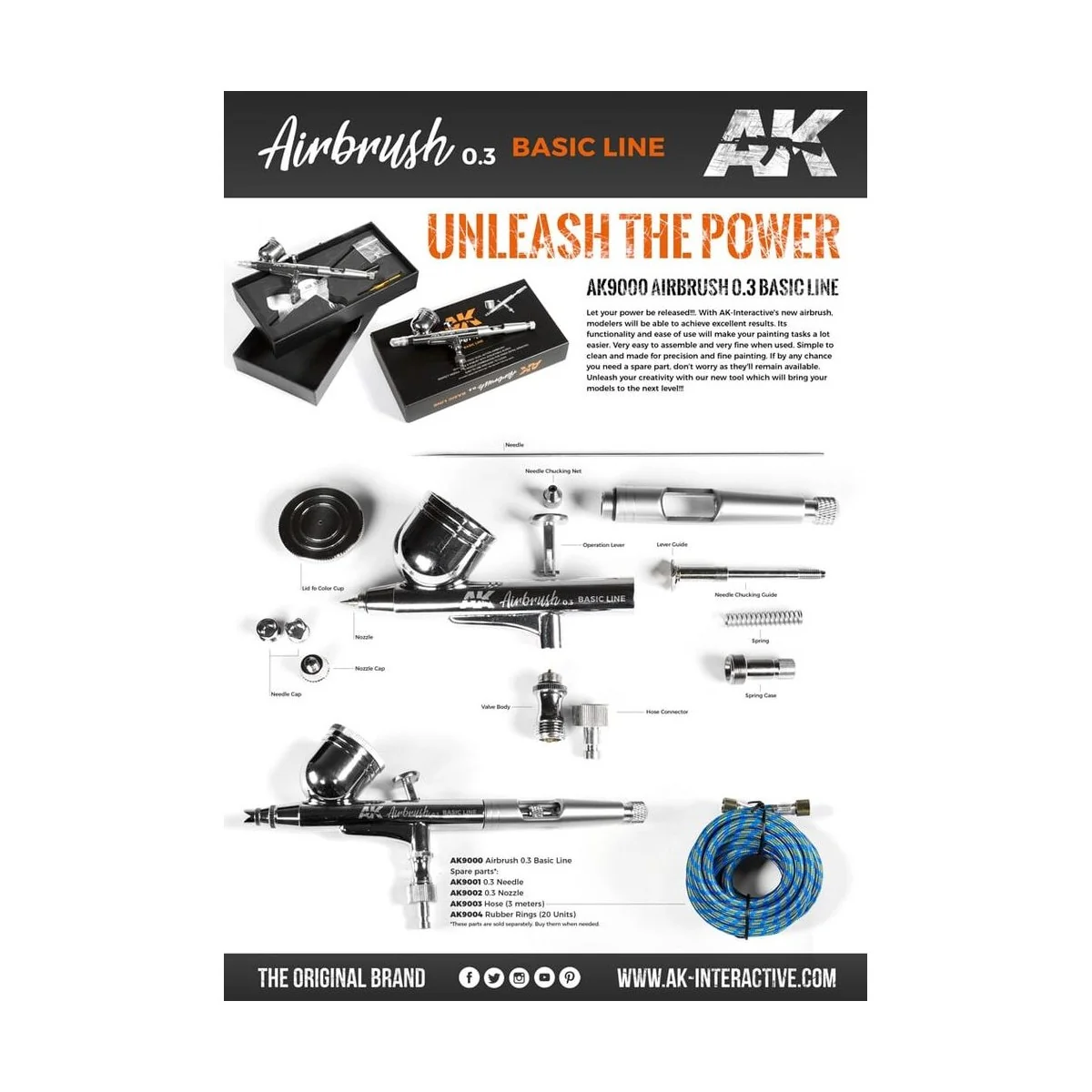 Airbrush Basic Line 0.3 - AK Interactive AK9000