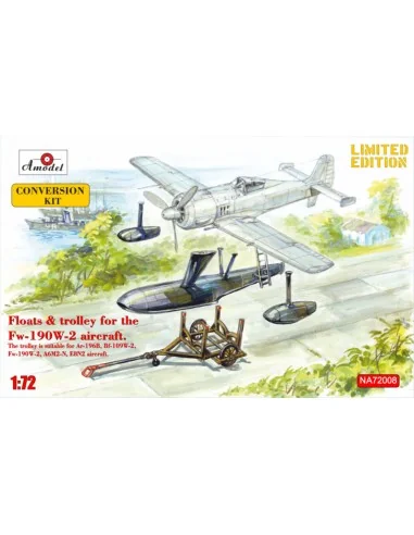 Floats & trolley for Fw-190W-2 fighter, 1/72 - Amodel AMO-NA72008