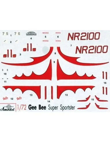 [NO_DESC] Gee Bee Super Sportster R1 Aircraft, 1/72 - Amodel AMO7267