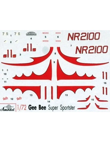 Gee Bee Super Sportster R1 Aircraft, 1/72 - Amodel AMO7267