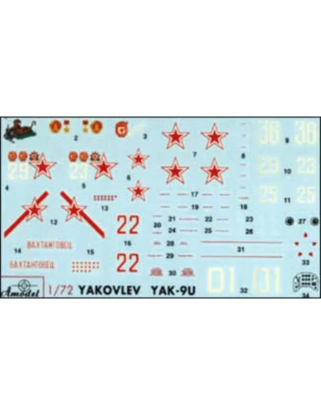 Yakovlev Yak-9U Soviet fighter, 1/72 - Amodel AMO7289