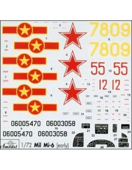Mil Mi-6 Soviet helicopter, early, 1/72 - Amodel AMO72119