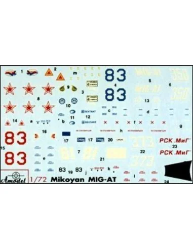 MiG-AT (late) Russian modern trainer air, 1/72 - Amodel AMO72128