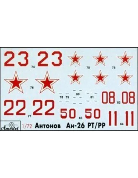 Antonov An-26 RR, RT, Z version, military, 1/72 - Amodel AMO72134