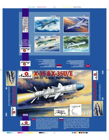 Kh-35 & Kh-35U/E (AS-20 Kayak) Sov. guid, 1/72 - Amodel AMO72173