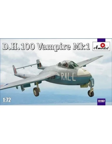 D.H.100 Vampire Mk1 RAF jet fighter, 1/72 - Amodel AMO72207