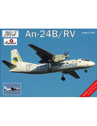Antonov An-24B/RV Ukrainian airlines, 1/144 - Amodel AMO1464-01