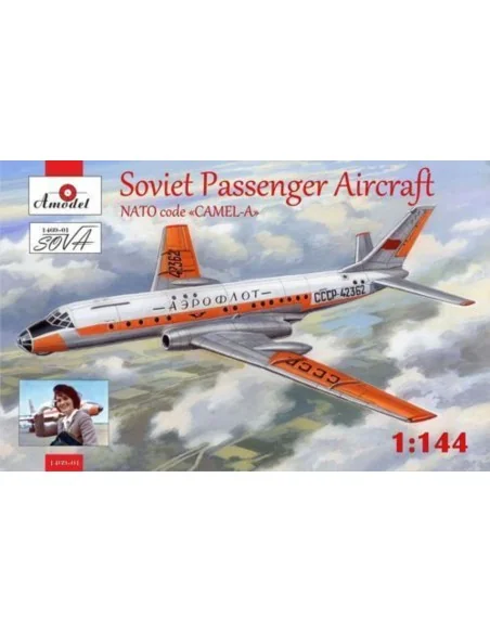 Tupolev Tu-104 airliner, Aeroflot, kit2, 1/144 - Amodel AMO1469-01